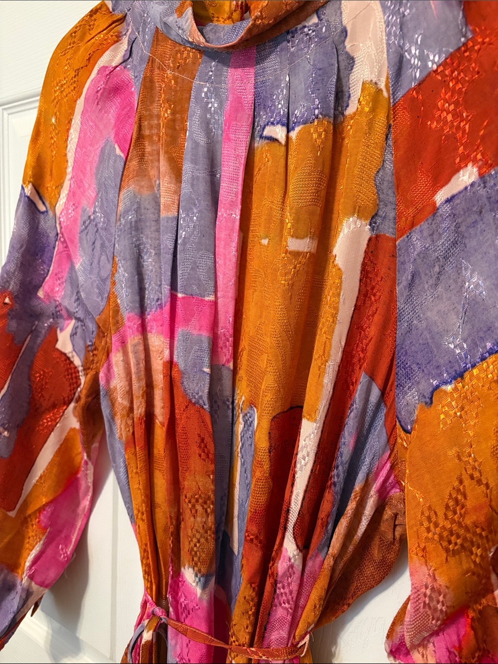 Maeve By Anthropolgie Abstract Print Midi Dress - Size L NWT - Picture 3 of 7
